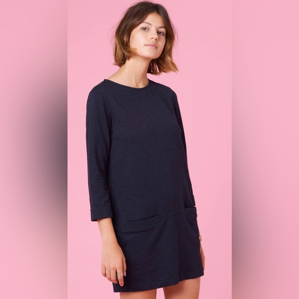 NWT Sessun Navy Caroll Dress, Size M